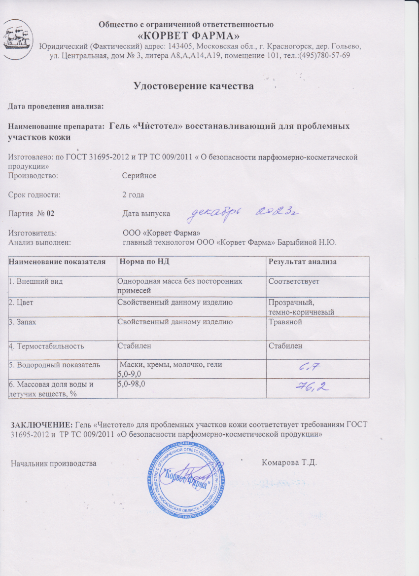 Паспорт №12202302